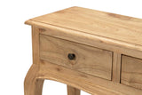 Console en bois naturel naturel 3 tiroirs 110x30x80cm