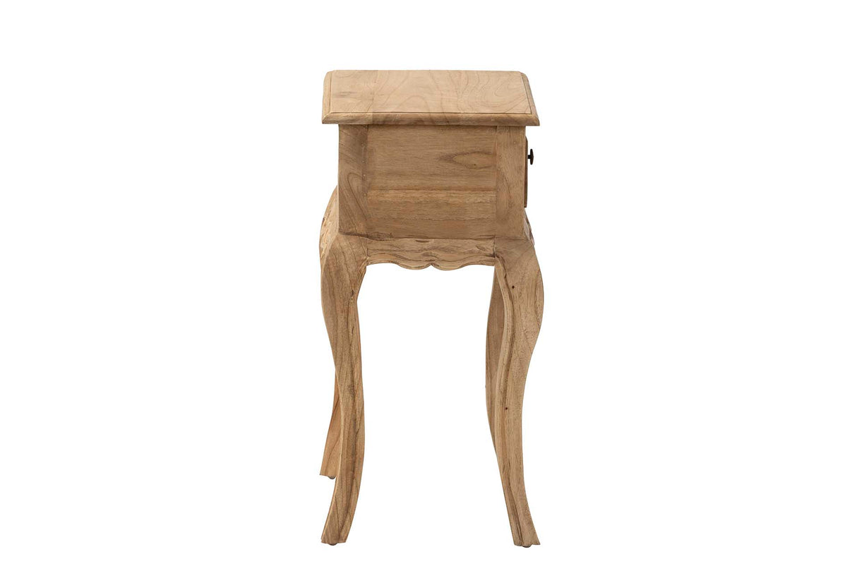 MESITA NOCHE MADERA MINDI NATURAL 45x30x61 CM