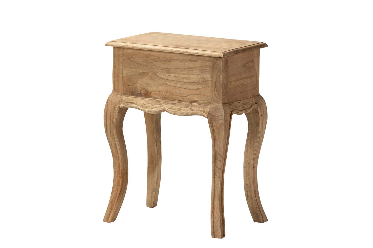 MESITA NOCHE MADERA MINDI NATURAL 45x30x61 CM