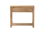 Console en bois naturel naturel 2 tiroirs 90x30x80 cm