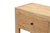 Console in legno Mindi Natural 2 cassetti 90x30x80 cm