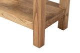 MESITA MADERA MINDI NATURAL 2 CAJONES 45x30x66 CM