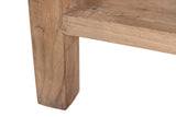 Natural Mindi Wood Console 2 Schubladen 90x30x80 cm