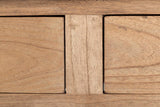 Console in legno Mindi Natural 2 cassetti 90x30x80 cm