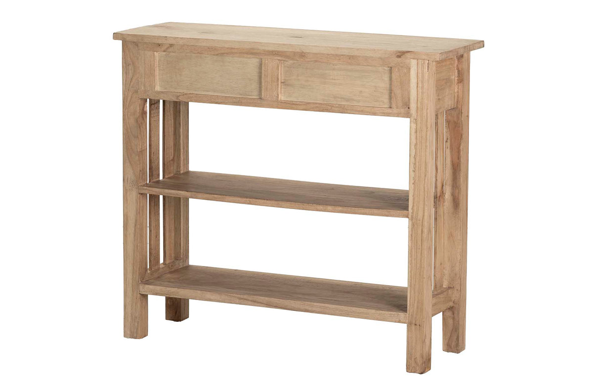 Console in legno Mindi Natural 2 cassetti 90x30x80 cm