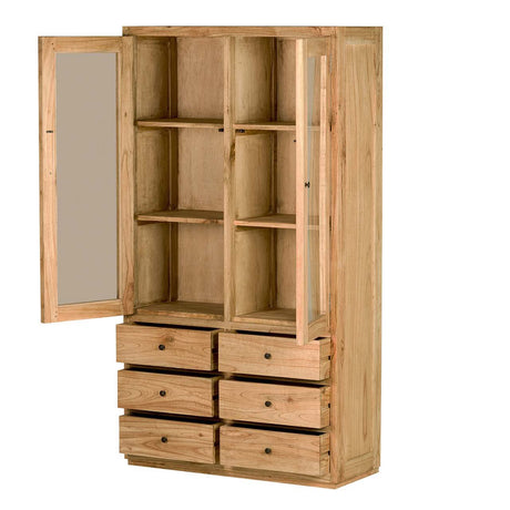 Kabinett Mindi Crystal Natural 100x40x185 cm