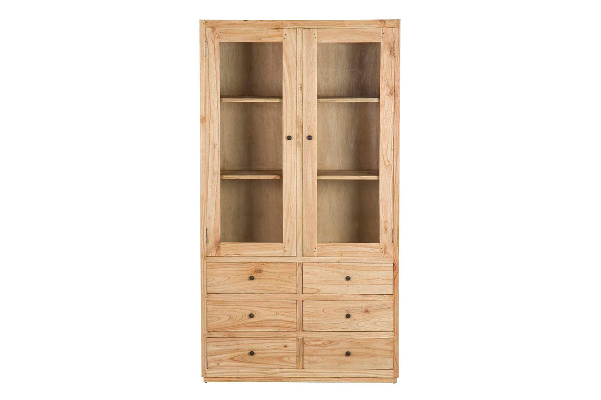 CABINET MADERA MINDI CRISTAL NATURAL 100x40x185 CM