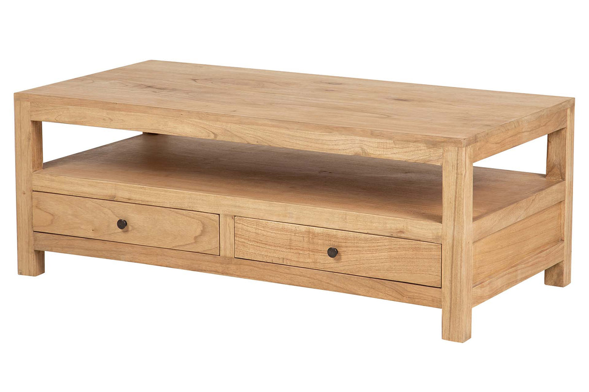 MESA DE CENTRO MADERA MINDI MARRON 120x60x45 CM