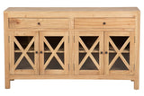 APARADOR MADERA MINDI CRISTAL MARRON 140x40x82 CM