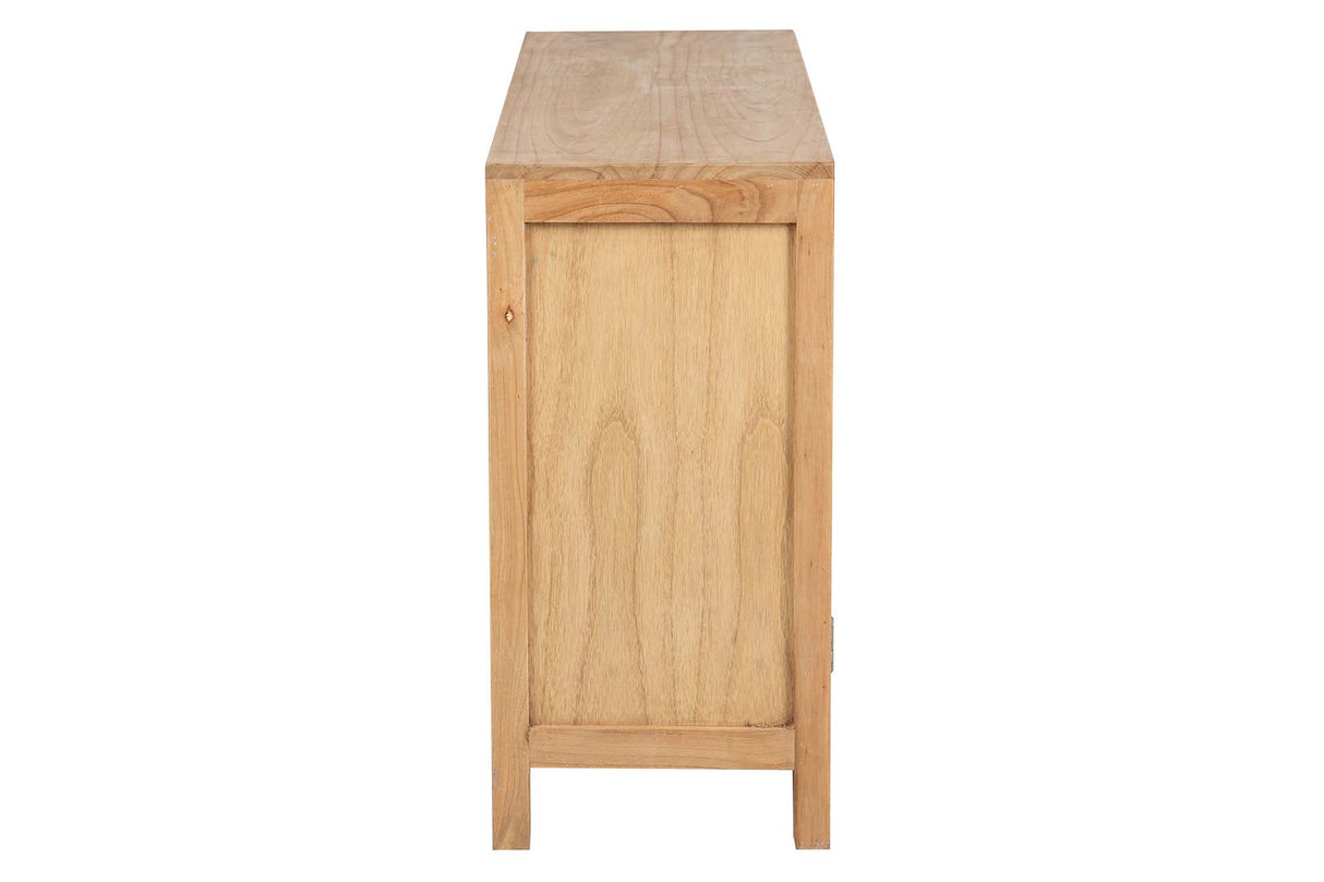 APARADOR MADERA MINDI CRISTAL MARRON 140x40x82 CM
