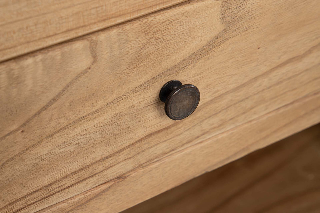 APARADOR MADERA MINDI CRISTAL MARRON 140x40x82 CM