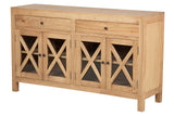 APARADOR MADERA MINDI CRISTAL MARRON 140x40x82 CM