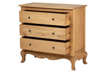 COMODA 3 CAJONES MADERA MINDI MARRON 90x40x85 CM