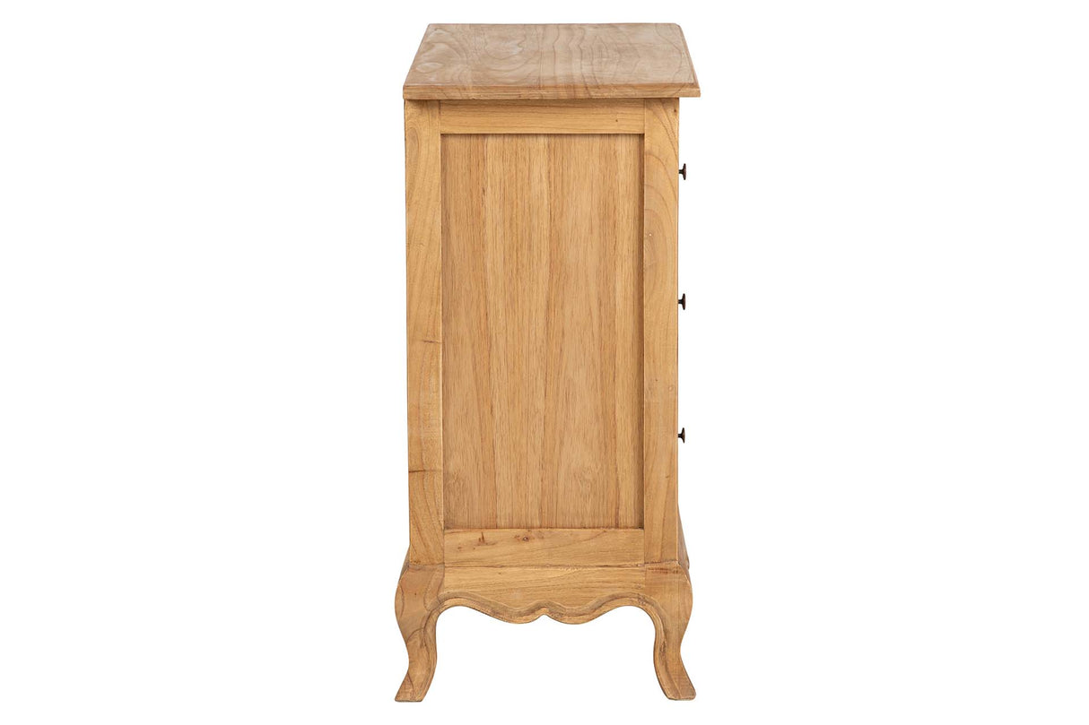 COMODA 3 CAJONES MADERA MINDI MARRON 90x40x85 CM