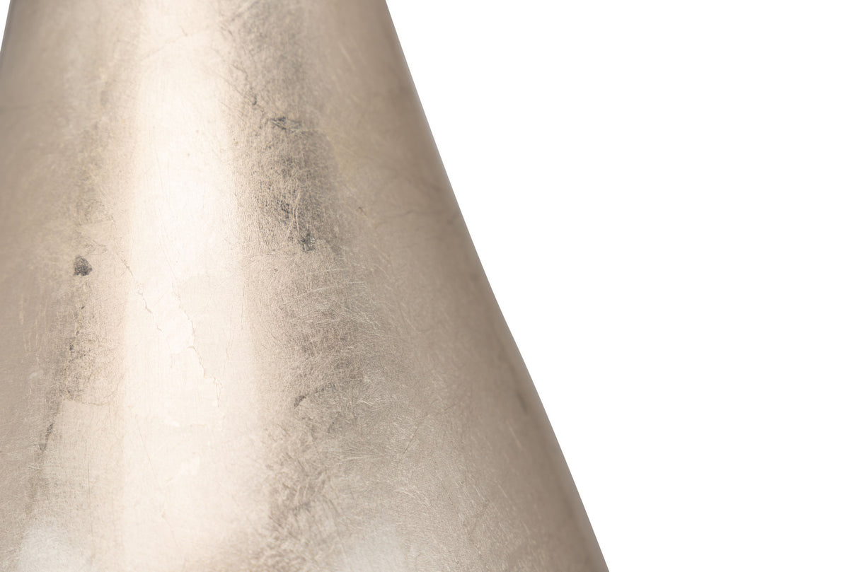 Ceram Vase. Brun argenté laqué 19.5x19,5x59 cm