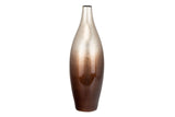 Ceram Vase. Lackiert silberbraun 19,5x19,5x59 cm