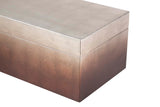 CAJA GR. MADERA LACADA PLATA MARRON 35x20x15 CM