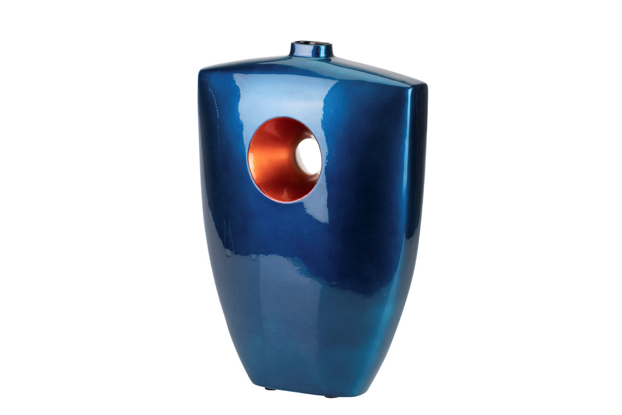 Forniture in ceramica arancione blu laccata 27x12x38 cm