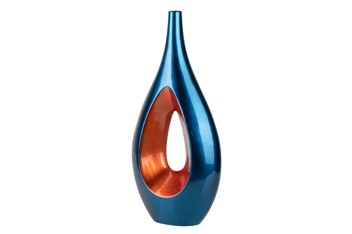 Floreale ceramico arancione blu 29x14x63 cm