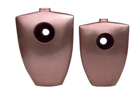 Keramikvase lackierte rosa lila 32x13x45 cm