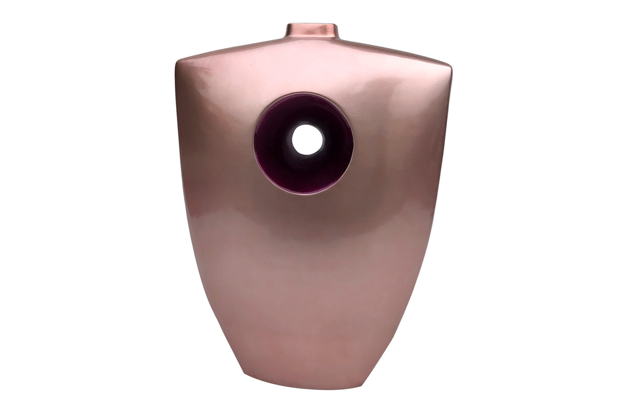 Vaso ceramico Viola laccata viola 32x13x45 cm