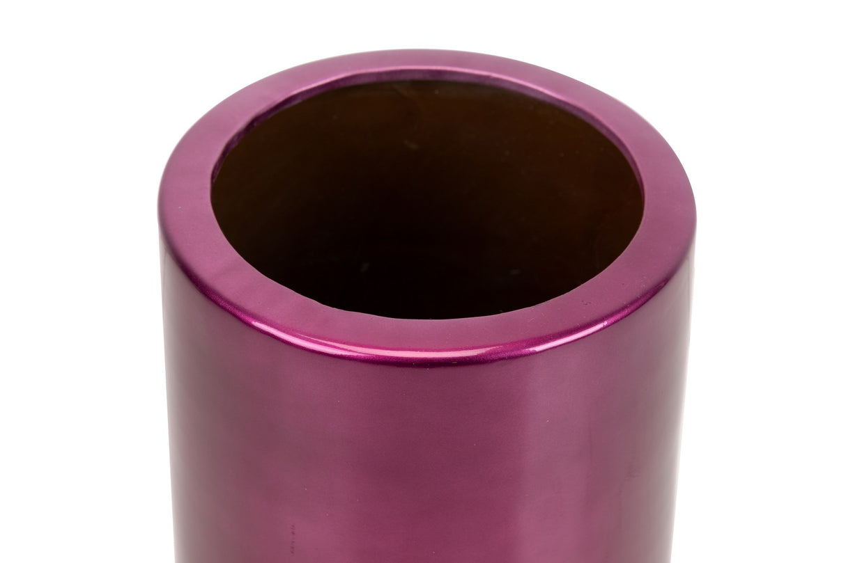 PARAGUERO CERAMICA LACADA ROSA MORADO 21x21x50 CM