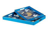 Setzen Sie 2 Garzas -Tabletts 47,5x35x4/40x26x3,5 cm