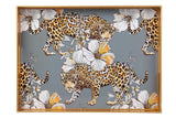 Set 2 vassoi leopardo 48x35x4/40x26x4 cm