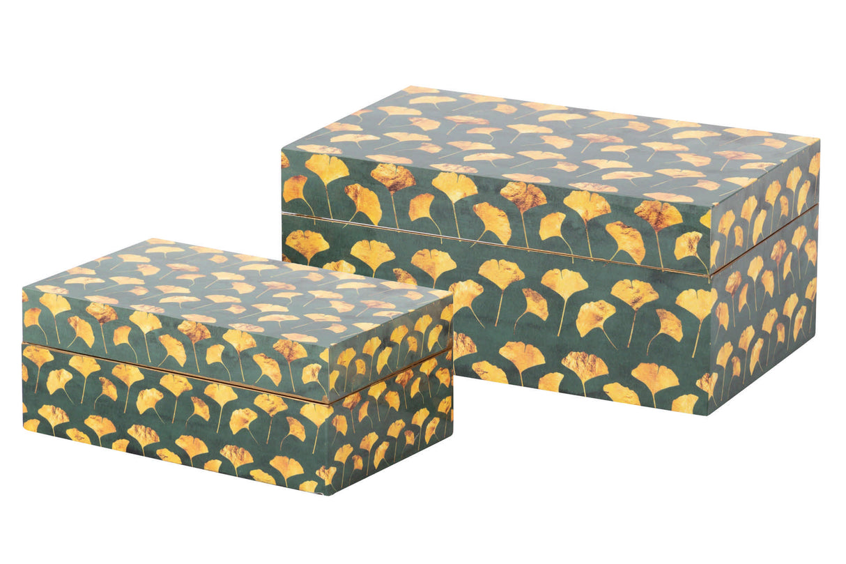 SET 2 CAJAS FLORAL 25x15x11/20x12x8 CM