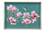 SET 2 BANDEJAS FLORAL 48x35x4/40x26x4 CM