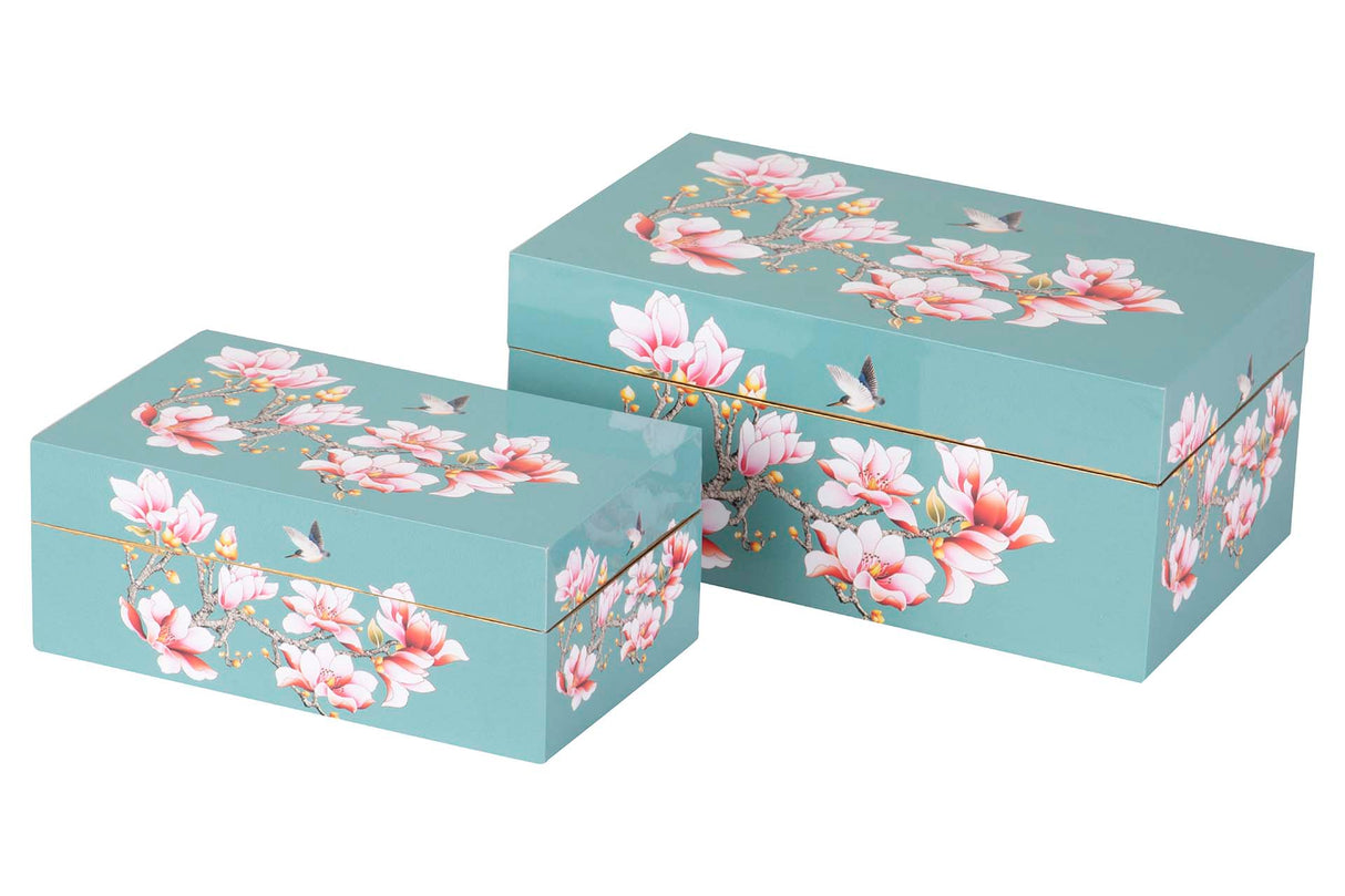 Setzen Sie 2 Blumenboxen 25x15x11/20x12x8 cm