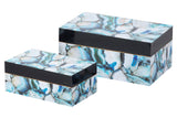 Set 2 scatole minerali 25x15x11/20x12x8 cm