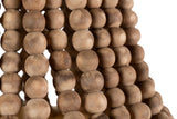 Rafia Wood Ball Chain Lamp 51x51x88cm