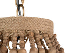 Rafia Wood Ball Chain Lamp 41x41x45cm