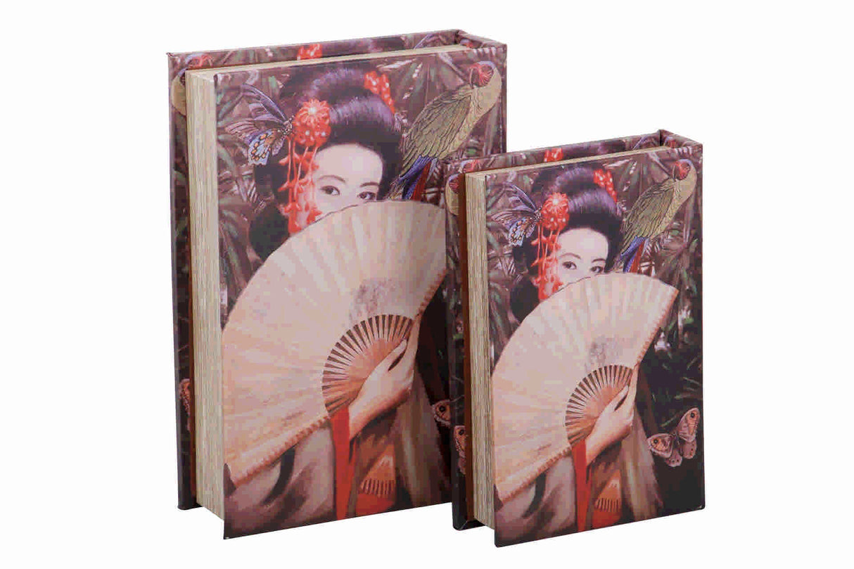 Set 2 Boxes Mirror Book 21x7x30 / 16x5x24 cm