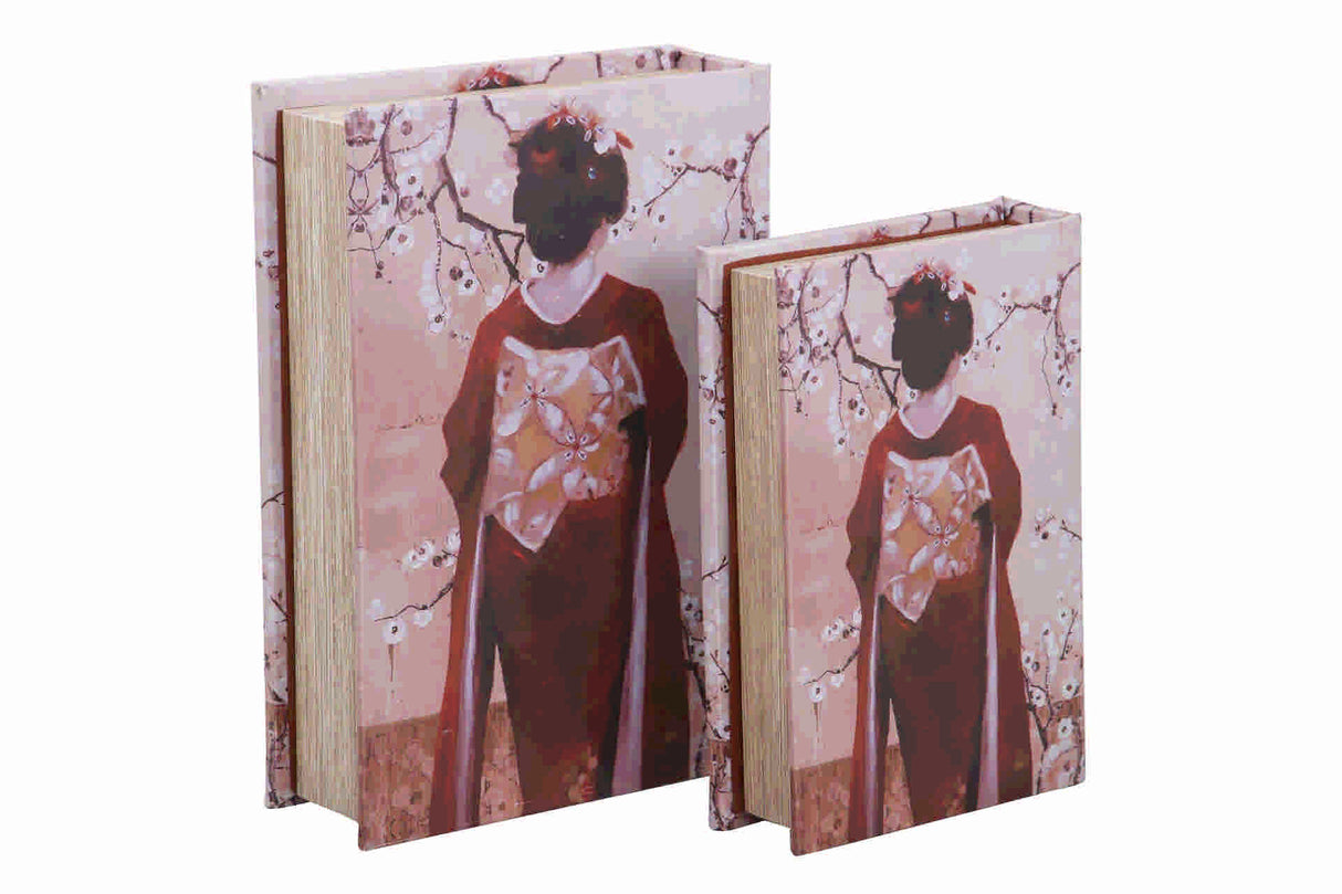 Set 2 Boxes Mirror Book 21x7x30 / 16x5x24 cm