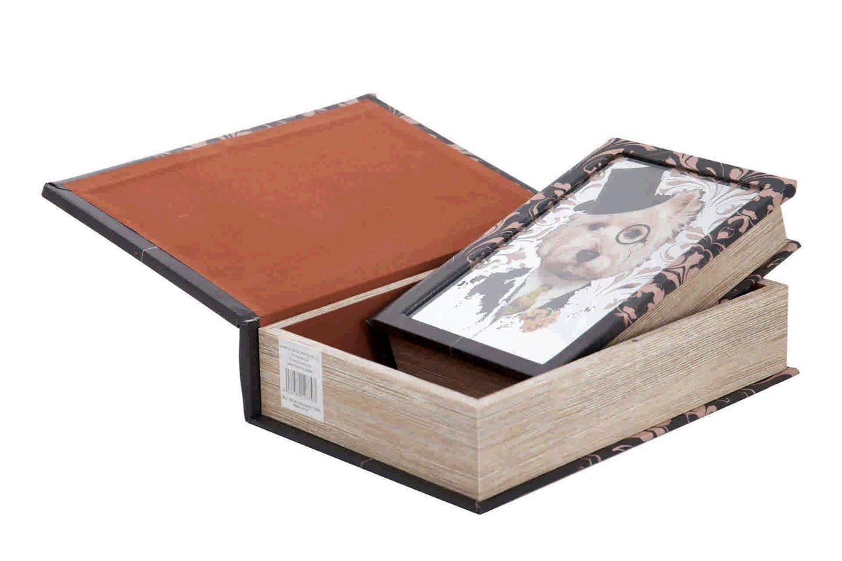 Conjunto 2 caixas Livro de espelho 21x7x30 / 16x5x24 cm