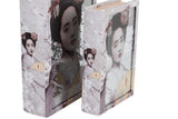 Set 2 Boxes Mirror Book 21x7x30 / 16x5x24 cm