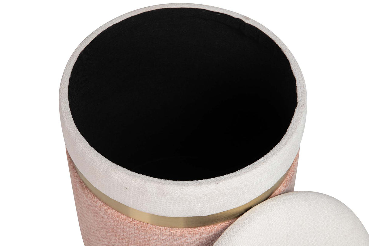 Setzen Sie 2 Puffs Velvet 36x36x44 31x31x38 cm