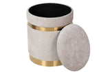 SET 2 PUFFS VELVET 36x36x44 31x31x38 CM