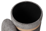 SET 2 PUFFS VELVET 36x36x44 31x31x38 CM
