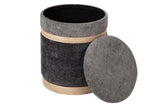 SET 2 PUFFS VELVET 36x36x44 31x31x38 CM