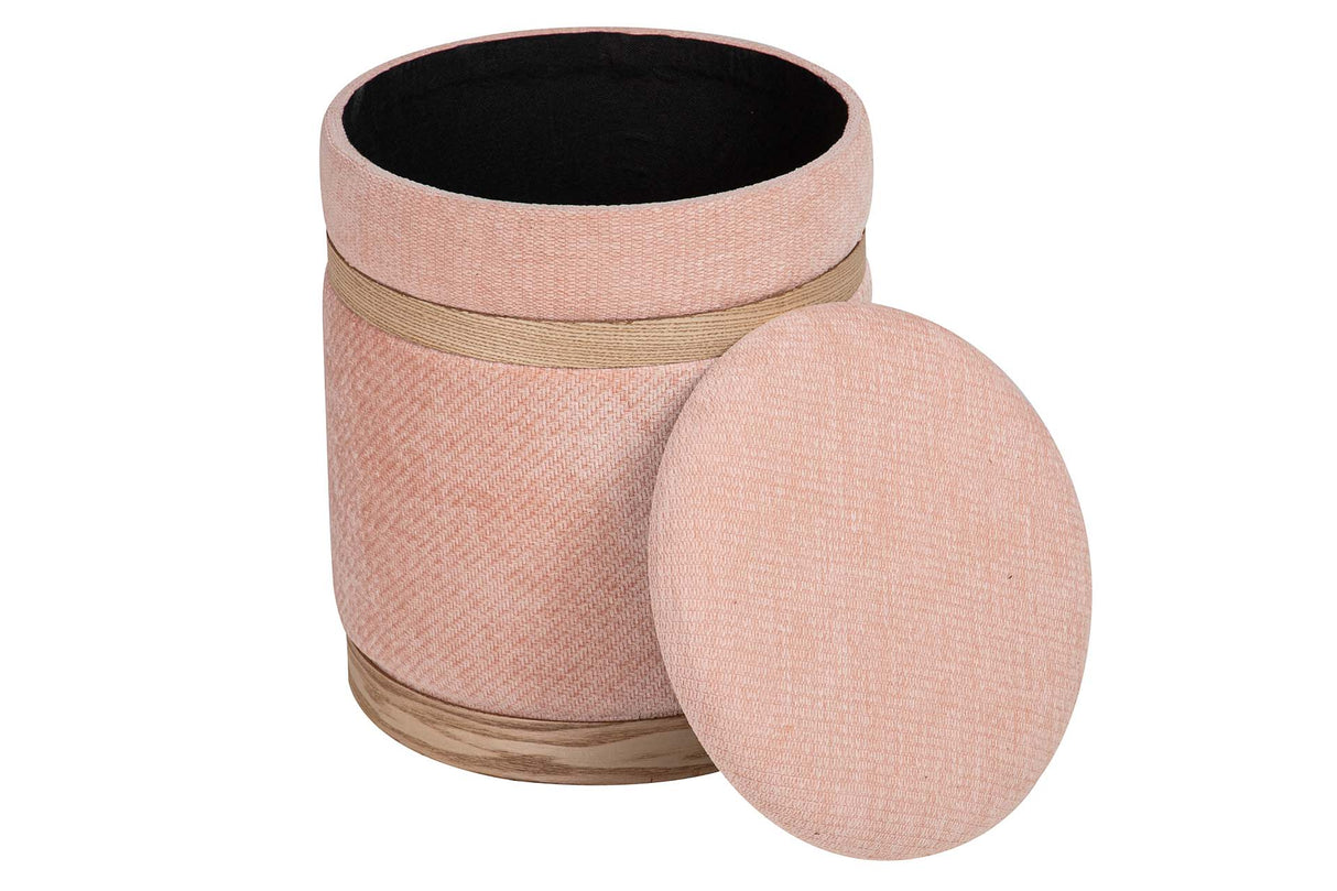 SET 2 PUFFS VELVET 36x36x44 31x31x38 CM