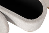 SET 2 PUFFS CHENILLA MADERA 83x48x42 69x38x35 CM