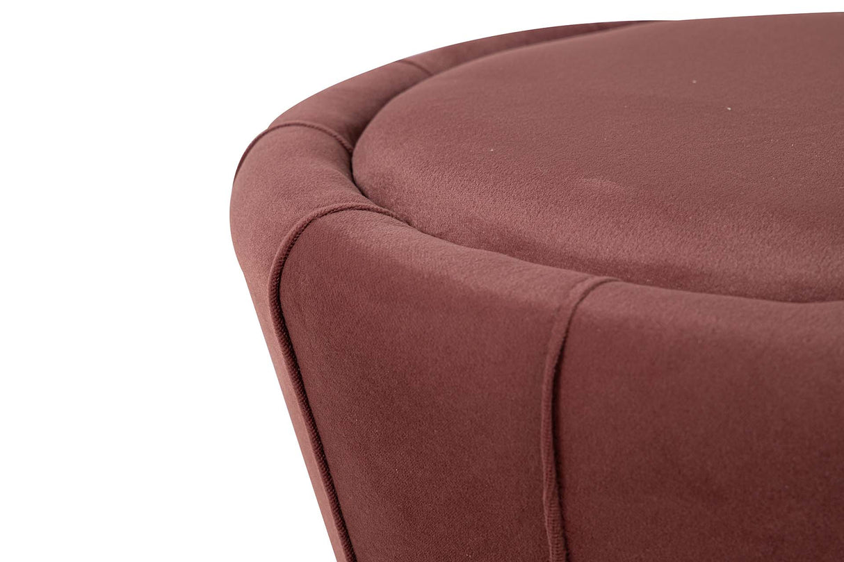 PUFF VELVET GRANATE GRIS 40x40x44 CM