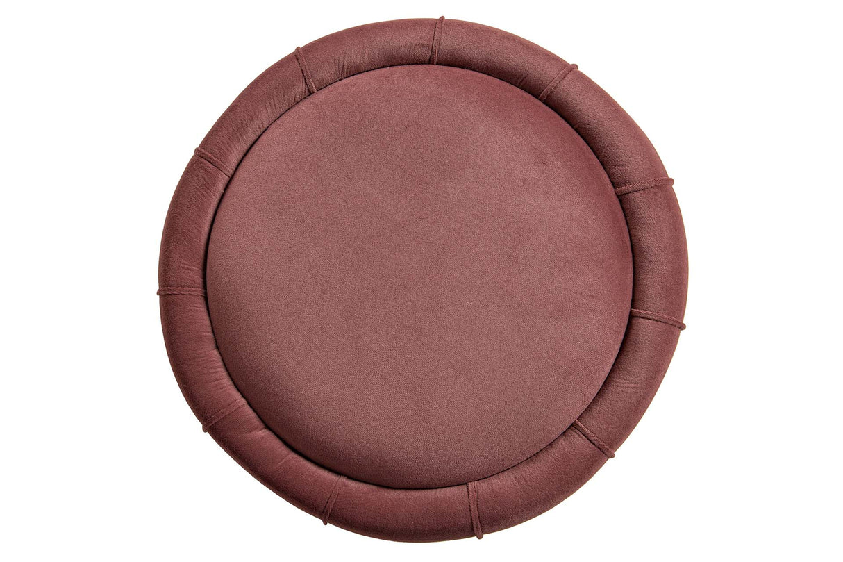 PUFF VELVET GRANATE GRIS 40x40x44 CM