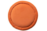 PUFF VELVET NARANJA MARRON 40x40x44 CM