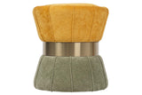 PUFF VELVET VERDE AMARILLO 40x40x44 CM