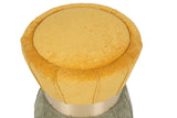 PUFF VELVET VERDE AMARILLO 40x40x44 CM