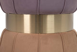 Puff Velvet Orange Morado 40x40x44 cm